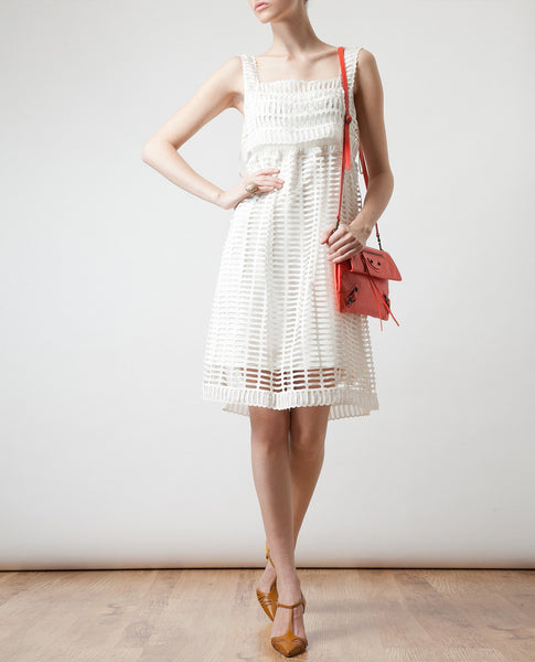 Birdcage’ Cotton-silk Dress