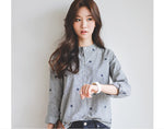 Autumn Leaves Embroidery Long Sleeve