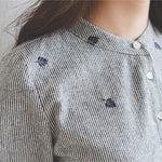 Autumn Leaves Embroidery Long Sleeve